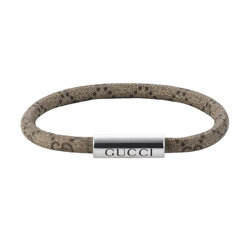 Gucci Trademark GG Supreme Brown Bracelet sold by C.W. Sellors