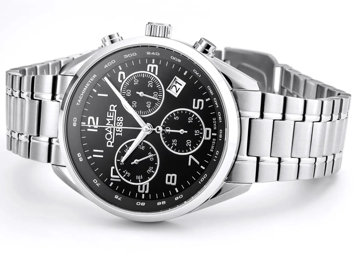 Roamer Pro Chrono Black Watch sold by C.W. Sellors product image thumbnail 3