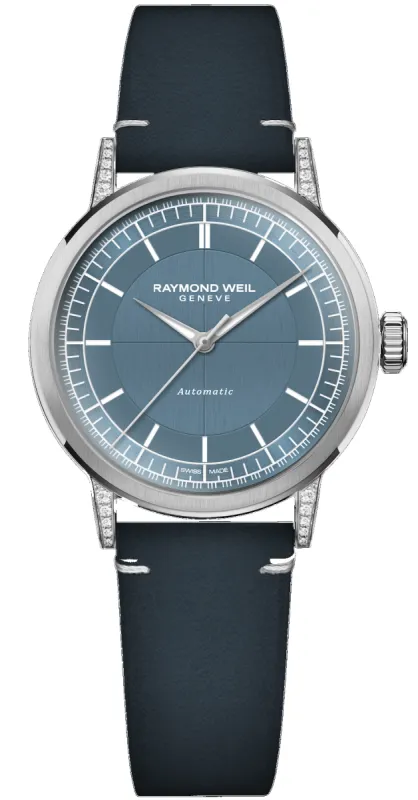 Raymond Weil Millesime Central Seconds Denim Blue Watch sold by C.W. Sellors