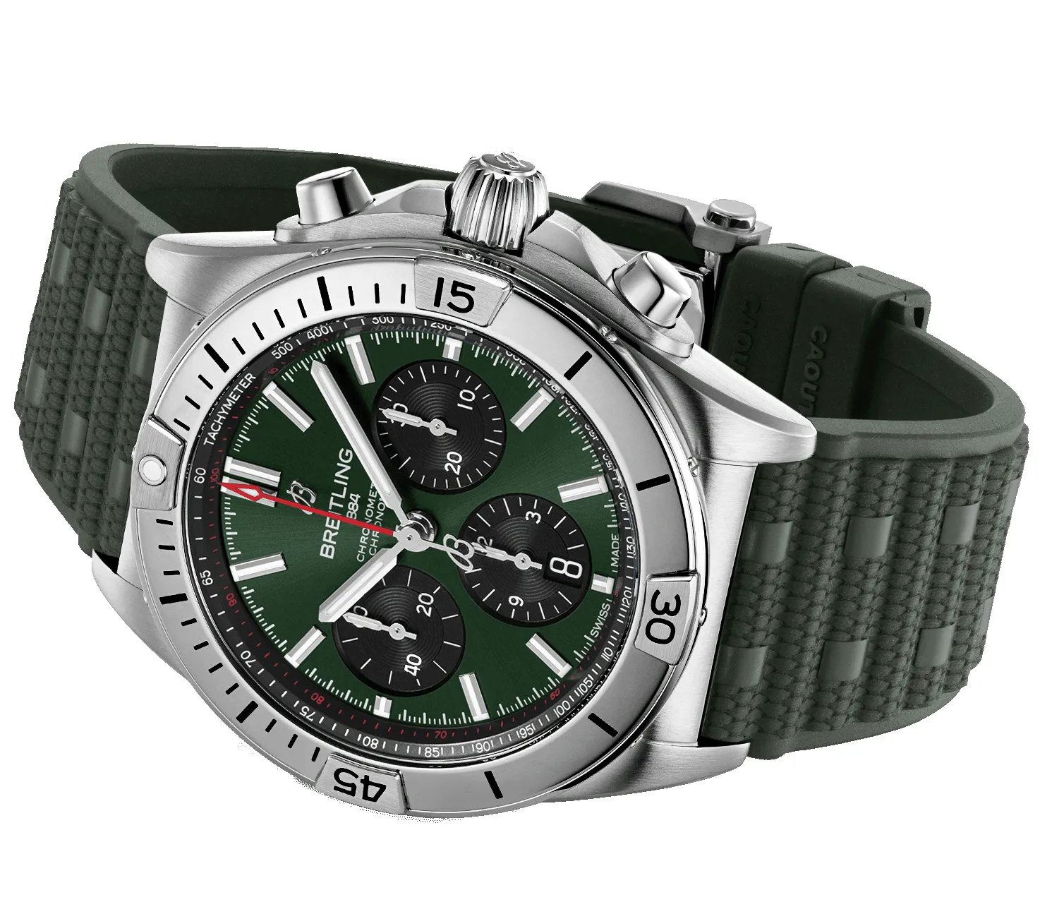 Breitling Chronomat B01 42 Green Watch sold by C.W. Sellors product image thumbnail 4