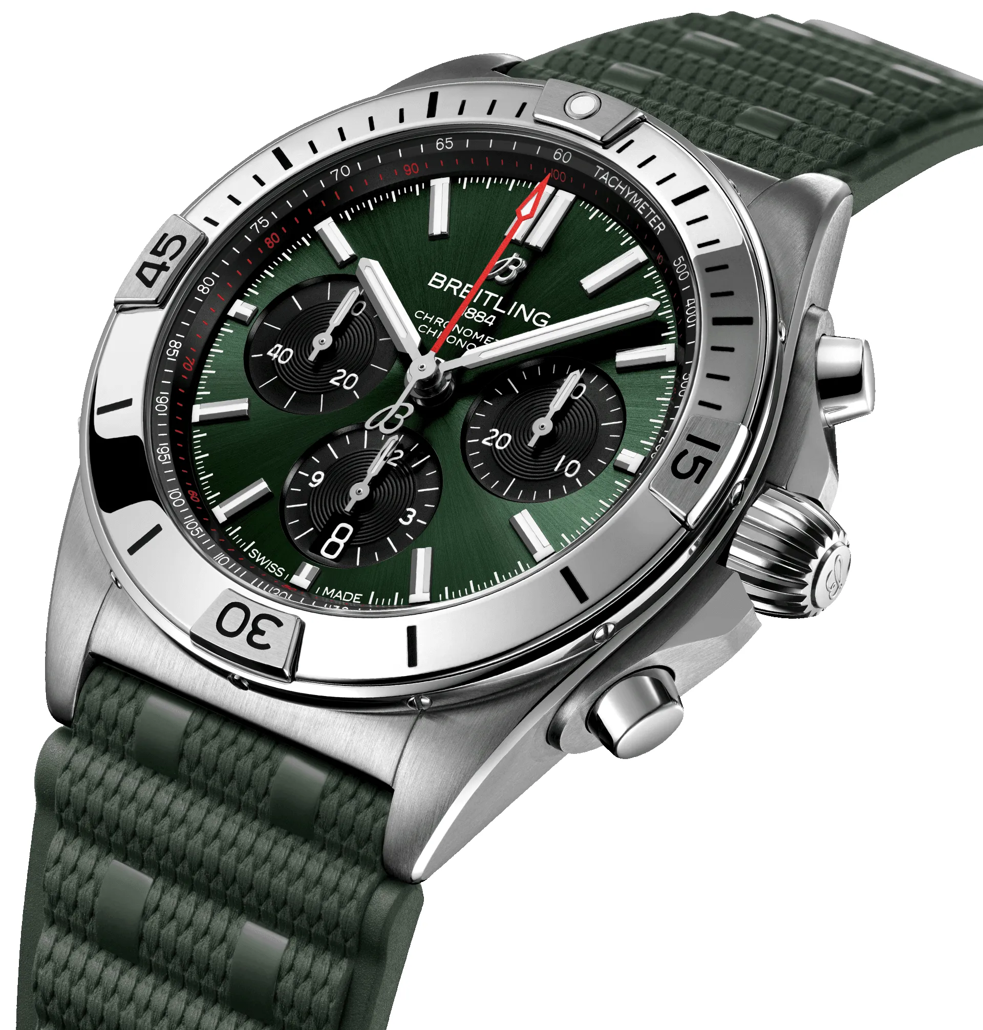 Breitling Chronomat B01 42 Green Watch sold by C.W. Sellors product image thumbnail 2