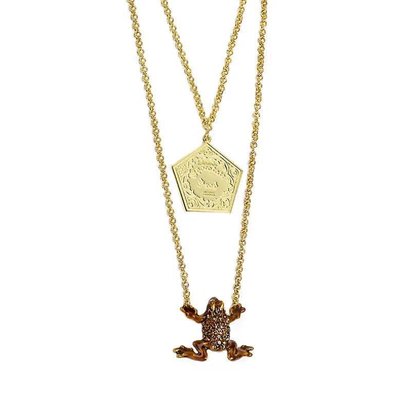 Official Harry Potter Sterling Silver Gold Plated Chocolate Frog Necklace sold by C.W. Sellors