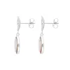 Sterling Silver Cameo Round Rose Drop Earrings D sold by C.W. Sellors