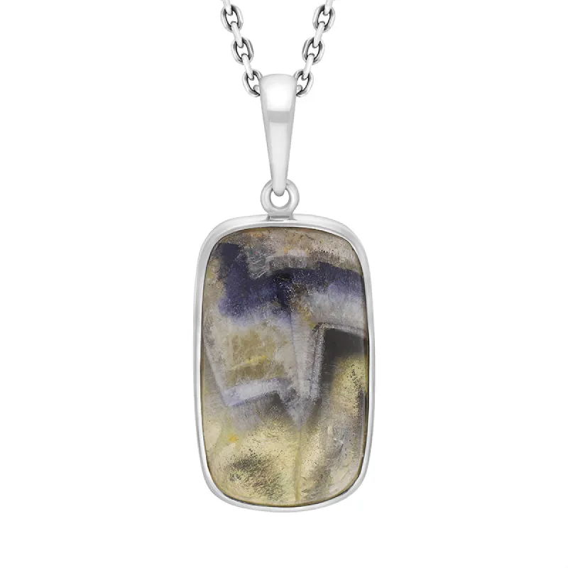 Sterling Silver Blue John Abstract Necklace D sold by C.W. Sellors