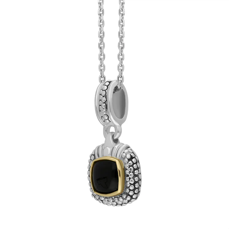 Sterling Silver Whitby Jet Square Textured Necklace D sold by C.W. Sellors product image thumbnail 2