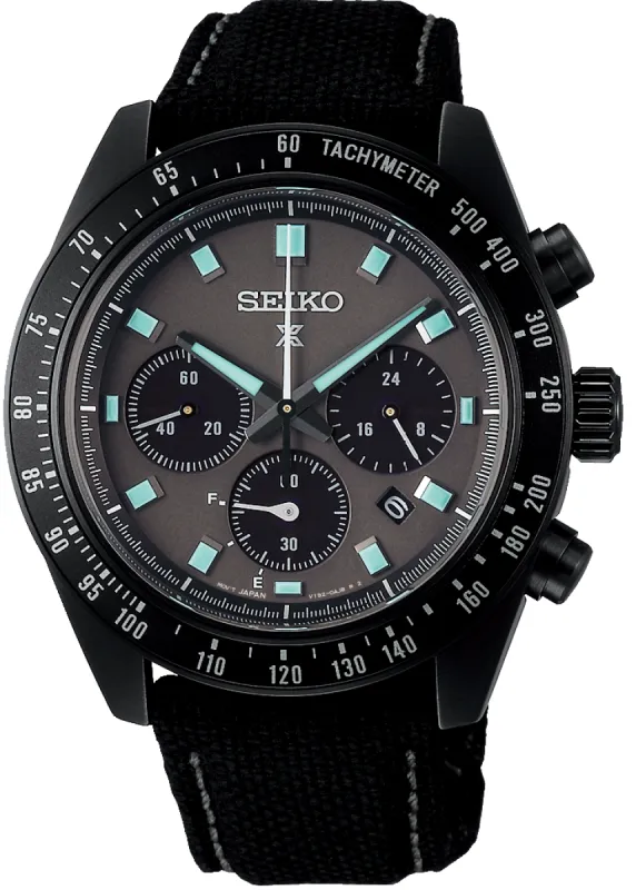Seiko Prospex Black Series Night Vision Solar Speedtimer Chronograph Watch sold by C.W. Sellors