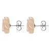 Sterling Silver Pink Mother of Pearl Tuberose 10mm Rose Stud Earrings sold by C.W. Sellors