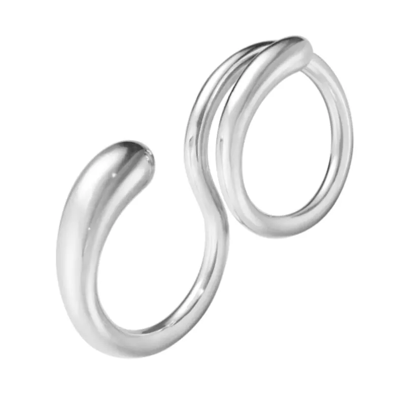 Georg Jensen Mercy Sterling Silver Double Ring sold by C.W. Sellors