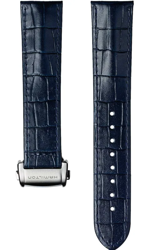 Hamilton Strap Jazzmaster Aligator Leather Blue sold by C.W. Sellors