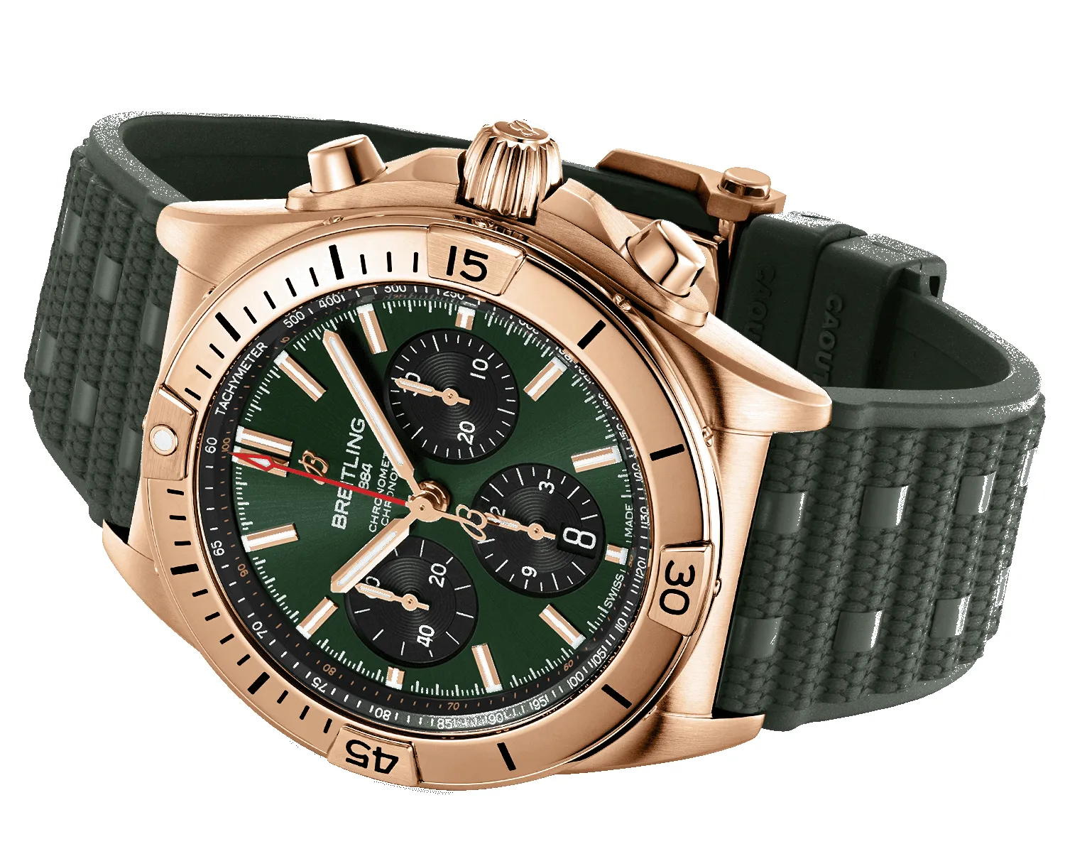 Breitling Chronomat B01 42 Green Watch sold by C.W. Sellors product image thumbnail 4