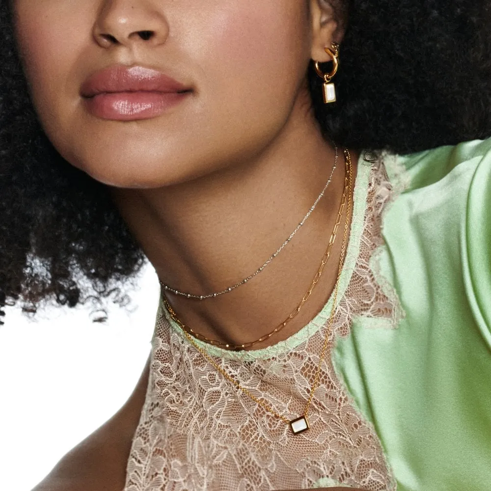 Hot Diamonds Gold Plated Sterling Silver Mother Of Pearl Rectangle Necklace sold by C.W. Sellors product image thumbnail 3