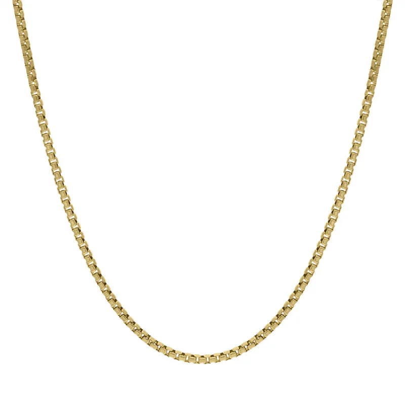 Yellow Gold Plated Sterling Silver 18 Inch Rounded Box Chain sold by C.W. Sellors