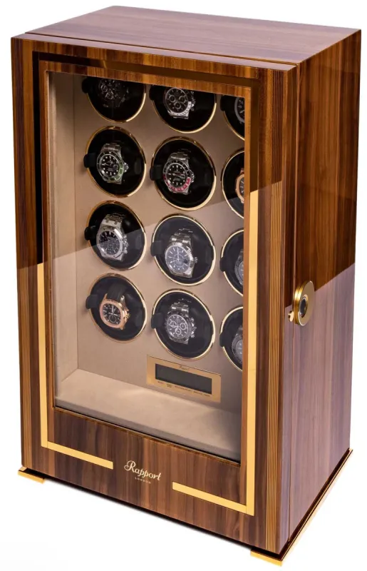 Rapport Watch Winder Paramount 12 Walnut¬† made by C.W. Sellors