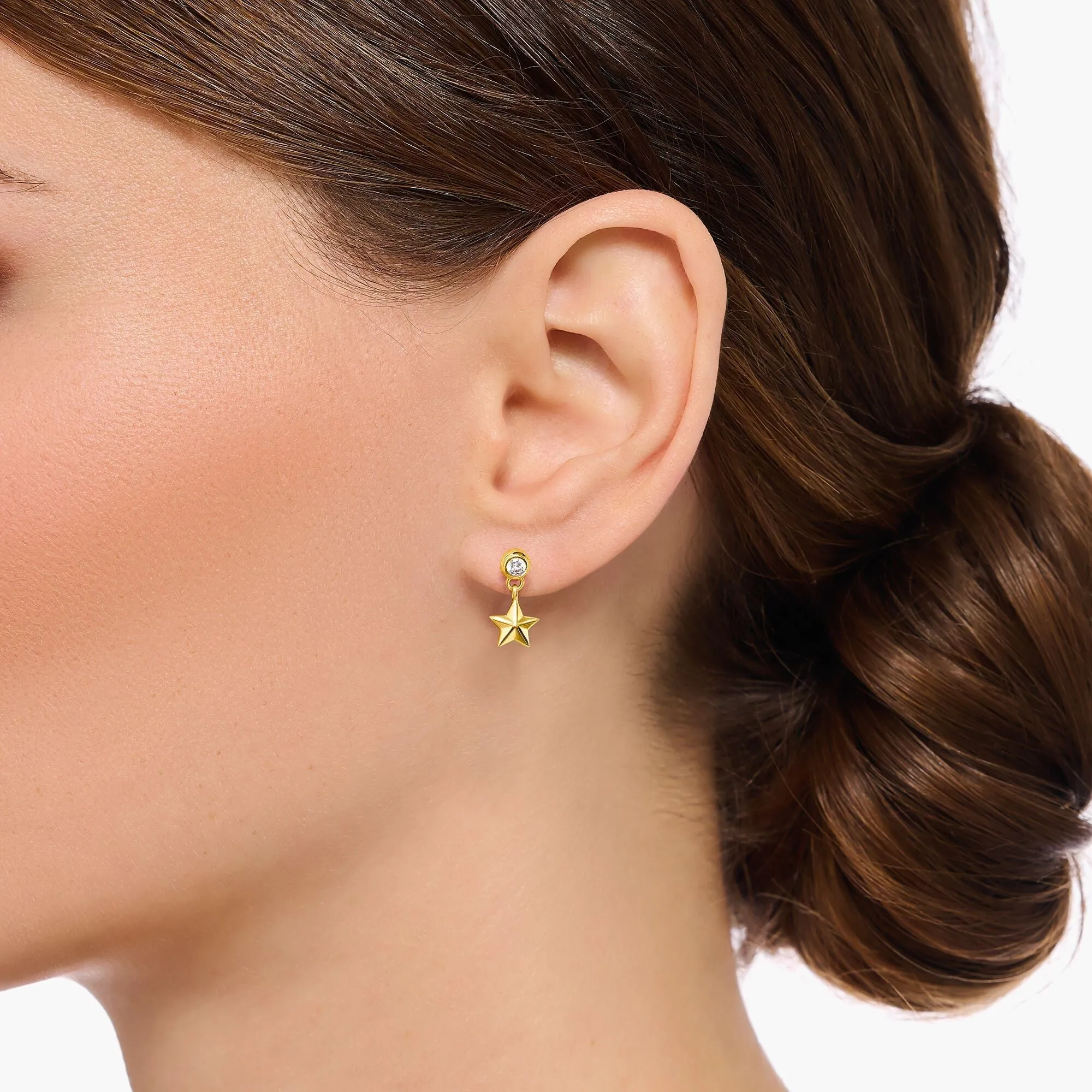 Thomas Sabo Gold Plated Sterling Silver Moon and Star Earrings sold by C.W. Sellors product image thumbnail 2
