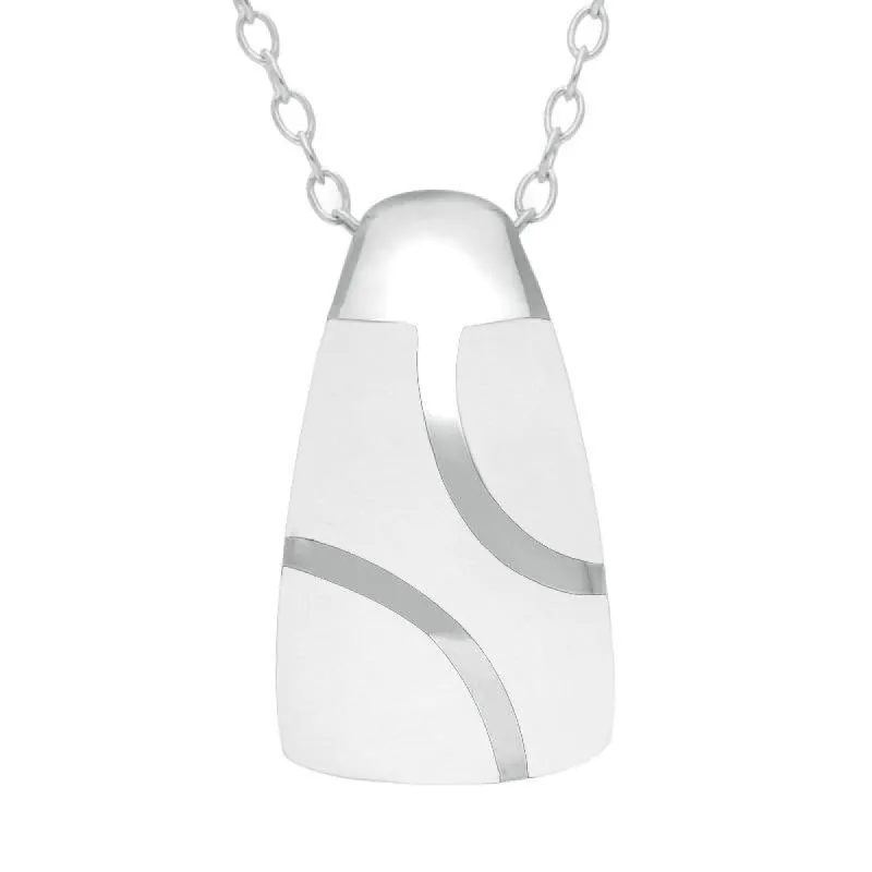 Sterling Silver Bauxite Three Stone Tapered Barrel Necklace sold by C.W. Sellors