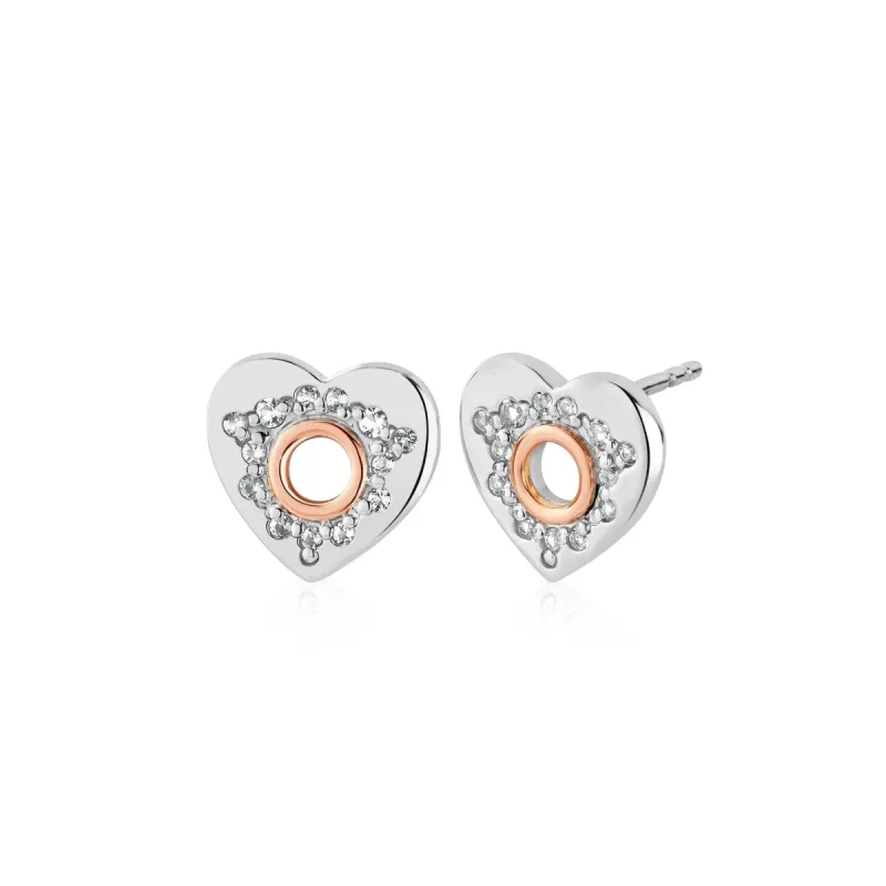 Clogau Cariad Sparkle Sterling Silver Sparkle White Topaz Stud Earrings sold by C.W. Sellors