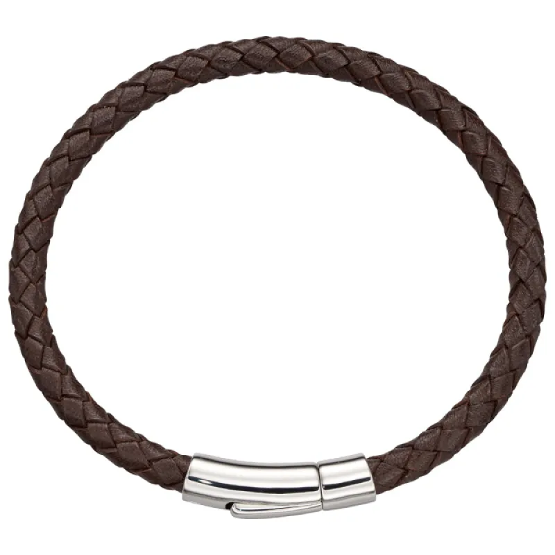 Little Star Leather Dan Mens Bracelet sold by C.W. Sellors
