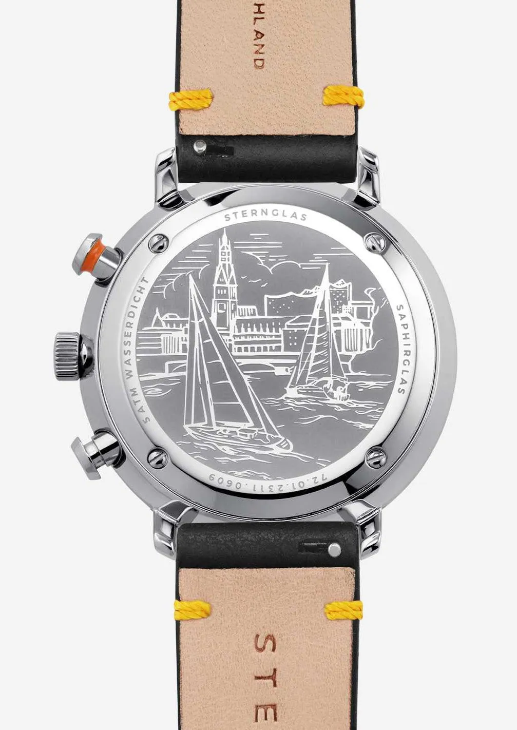 Sternglas Hamburg Chrono Regatta White Watch sold by C.W. Sellors product image thumbnail 4