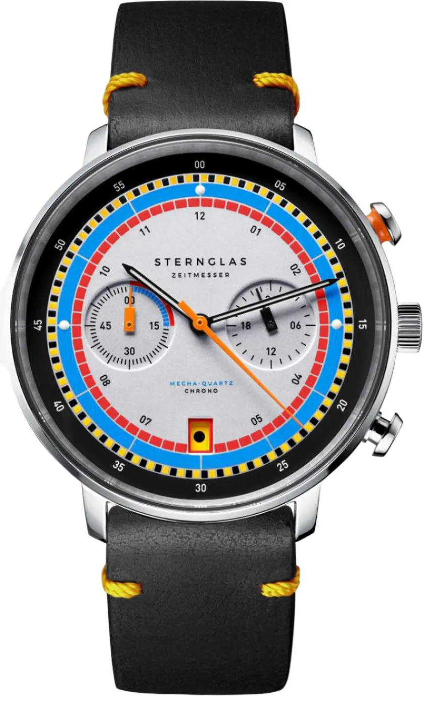 Sternglas Hamburg Chrono Regatta White Watch sold by C.W. Sellors