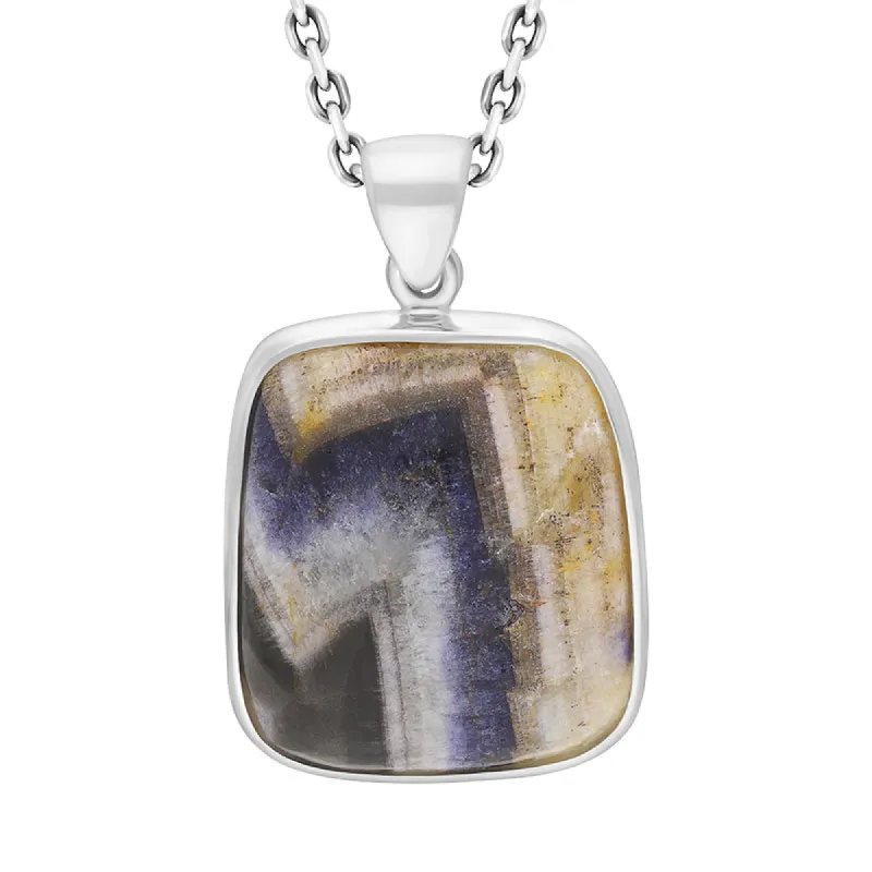 Sterling Silver Blue John Abstract Necklace D sold by C.W. Sellors