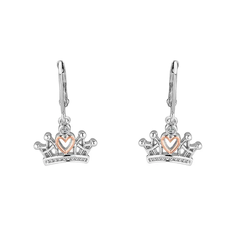 Clogau x Julien MacDonald Sterling Silver Crown Drop Earrings D made by C.W. Sellors