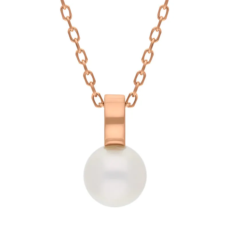 Mikimoto Classic 18ct Rose Gold White Akoya Pearl Necklace sold by C.W. Sellors