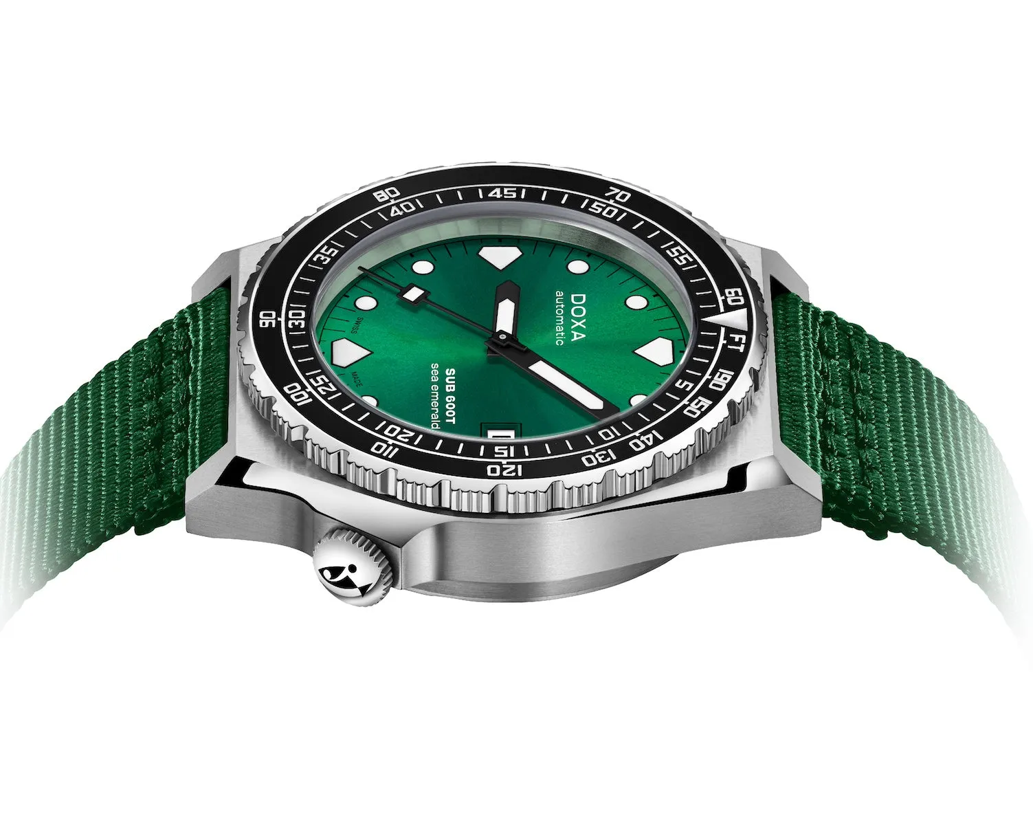 Doxa SUB 600T Sea Emerald Ceramic Nato Watch sold by C.W. Sellors product image thumbnail 3