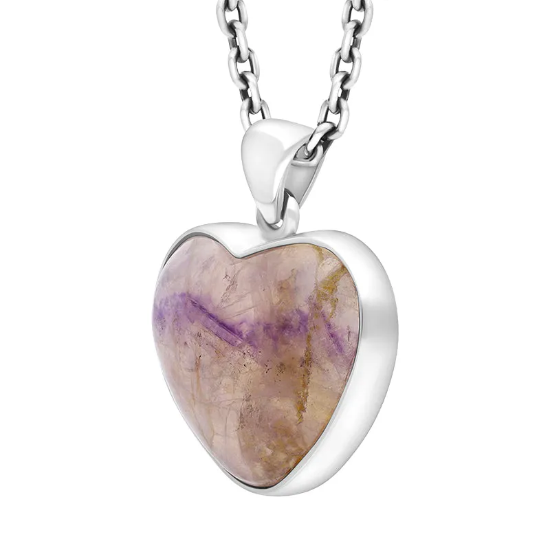 Sterling Silver Blue John Heart Pendant Necklace D sold by C.W. Sellors product image thumbnail 2
