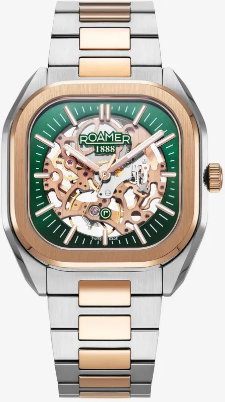 Roamer Mechano Green Skeleton Watch sold by C.W. Sellors
