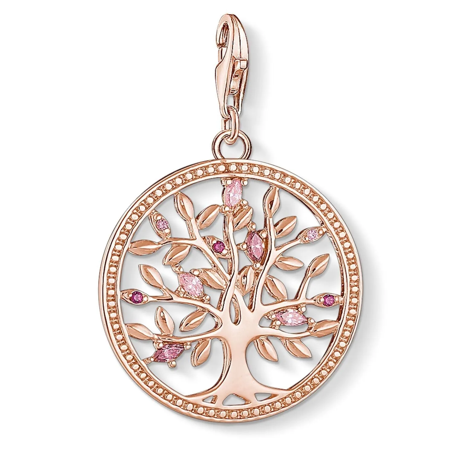 Thomas Sabo Charm Club Rose Gold Tree Of Love Pink Charm D sold by C.W. Sellors
