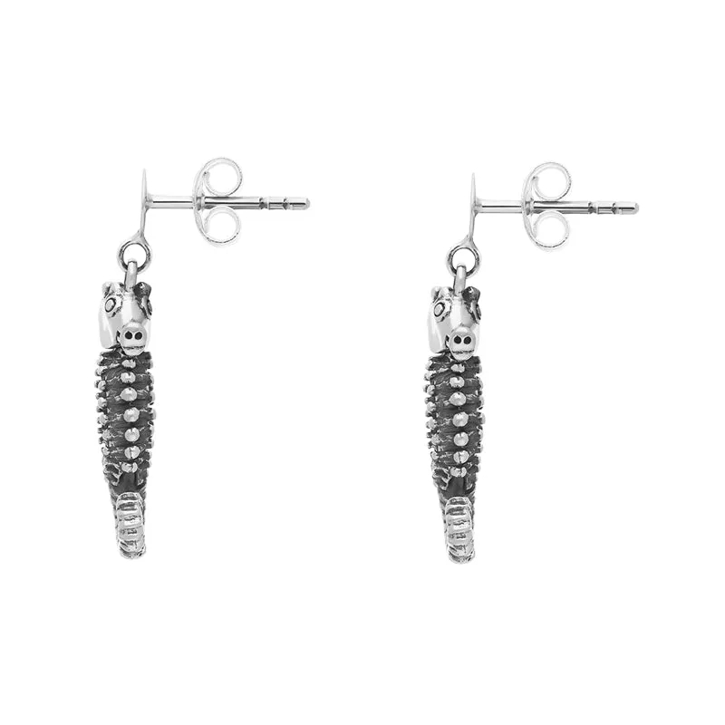 Sterling Silver Small Seahorse Drop Earrings sold by C.W. Sellors product image thumbnail 2