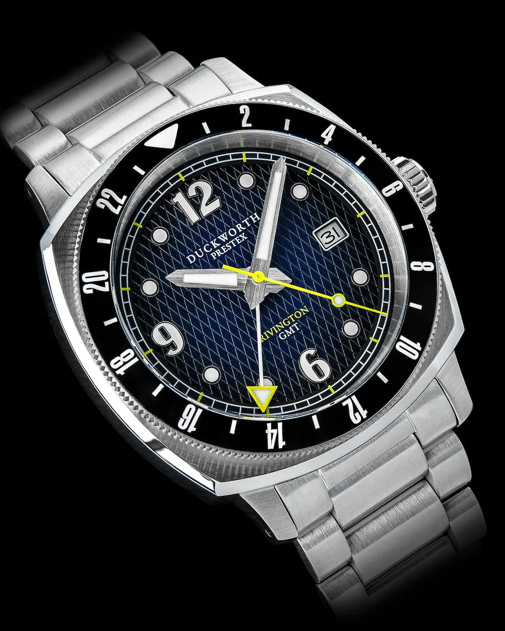 Duckworth Prestex Rivington GMT Blue Fume Steel Bracelet Watch sold by C.W. Sellors product image thumbnail 5