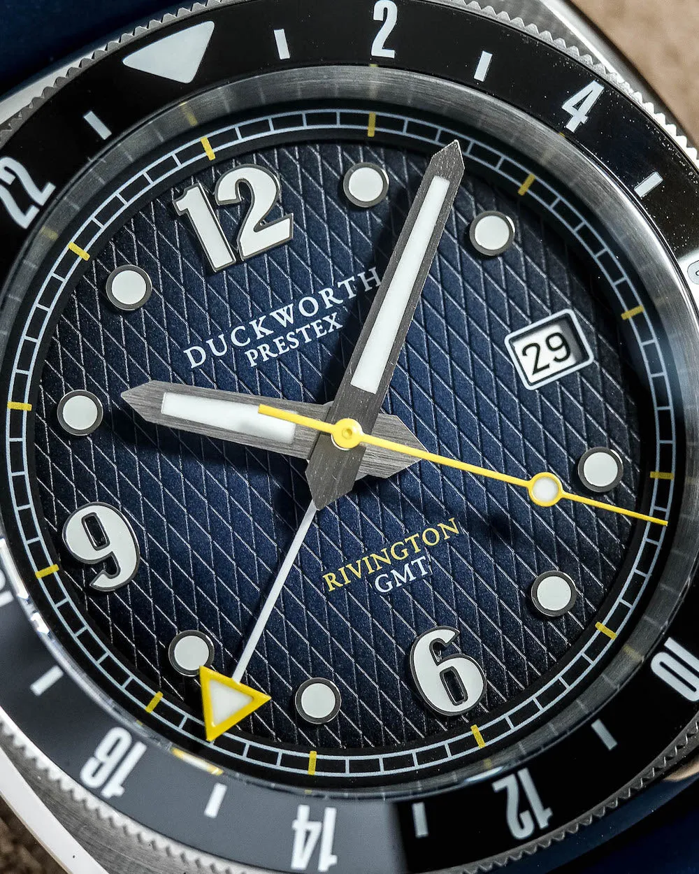Duckworth Prestex Rivington GMT Blue Fume Steel Bracelet Watch sold by C.W. Sellors product image thumbnail 3