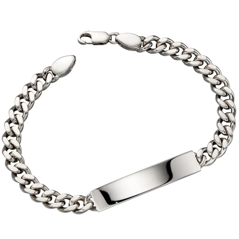 Little Star Sterling Silver Cameron Mens ID Bracelet sold by C.W. Sellors