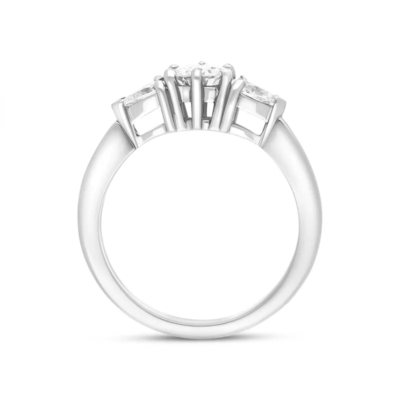Platinum 0.94ct Diamond Three Stone Ring D sold by C.W. Sellors product image thumbnail 2