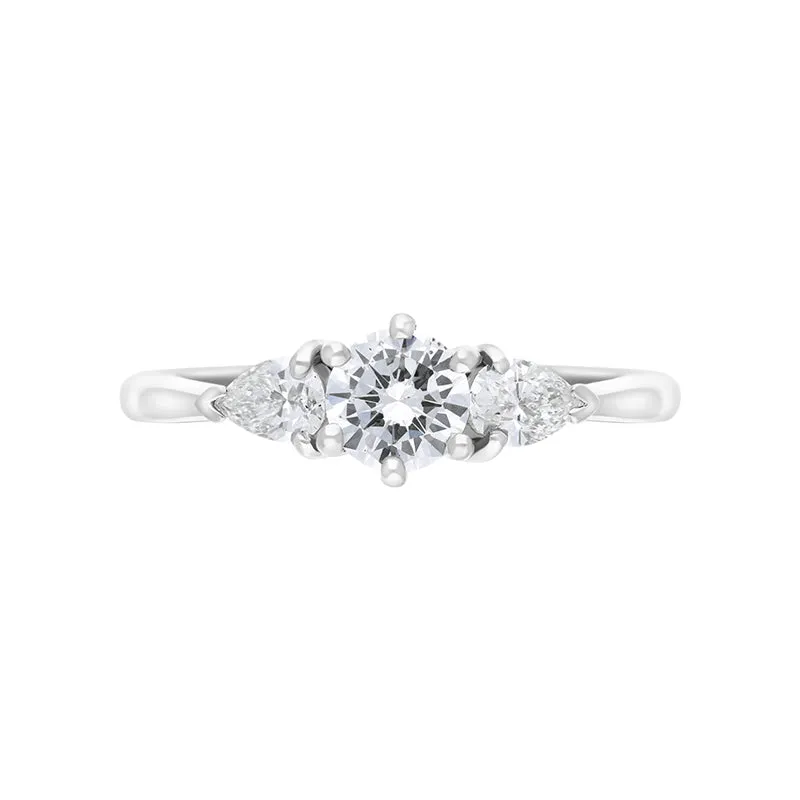 Platinum 0.94ct Diamond Three Stone Ring D sold by C.W. Sellors product image thumbnail 3