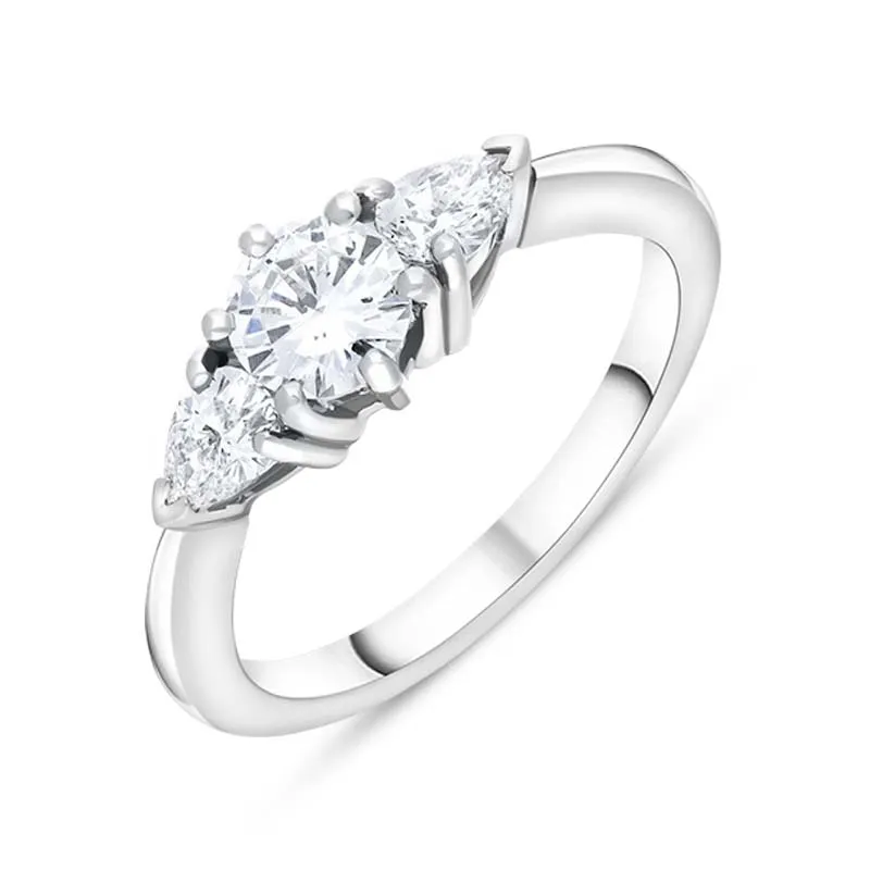Platinum 0.94ct Diamond Three Stone Ring D sold by C.W. Sellors