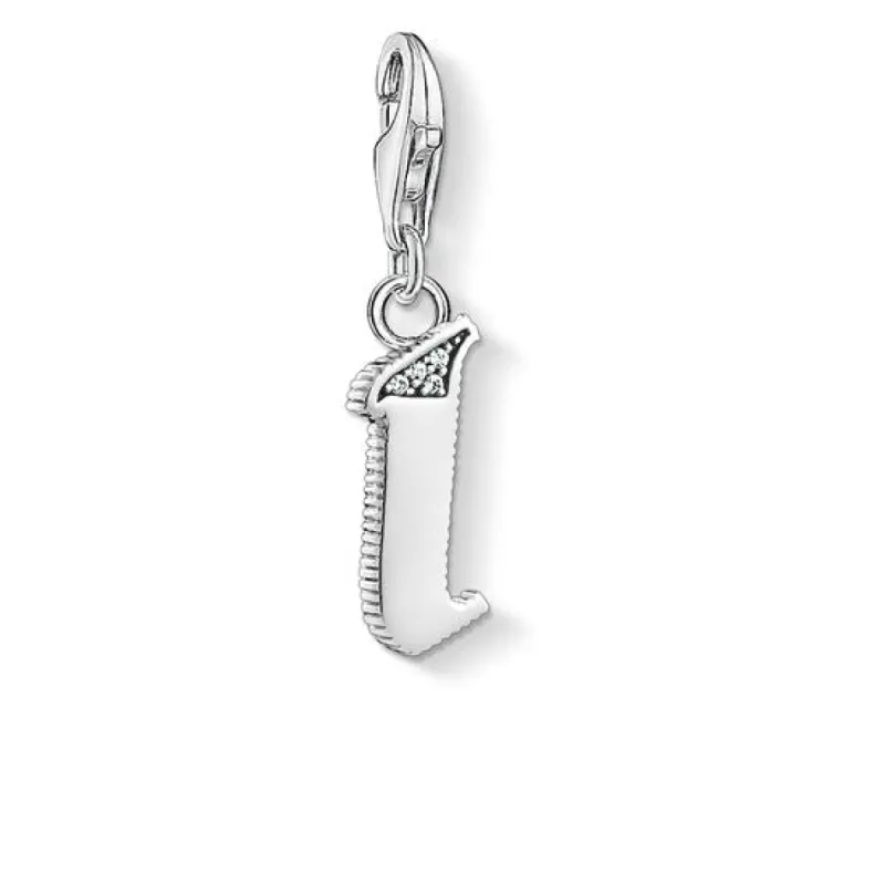 Thomas Sabo Charm Club Sterling Silver White Zirconia Letter I Charm D sold by C.W. Sellors