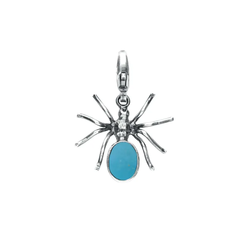 Sterling Silver Turquoise Spider Clip Charm sold by C.W. Sellors