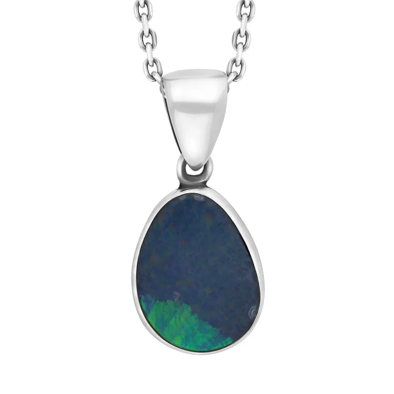 Sterling Silver Opal Doublet Abstract Necklace D sold by C.W. Sellors