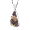 Sterling Silver Blue John Abstract Necklace D sold by C.W. Sellors