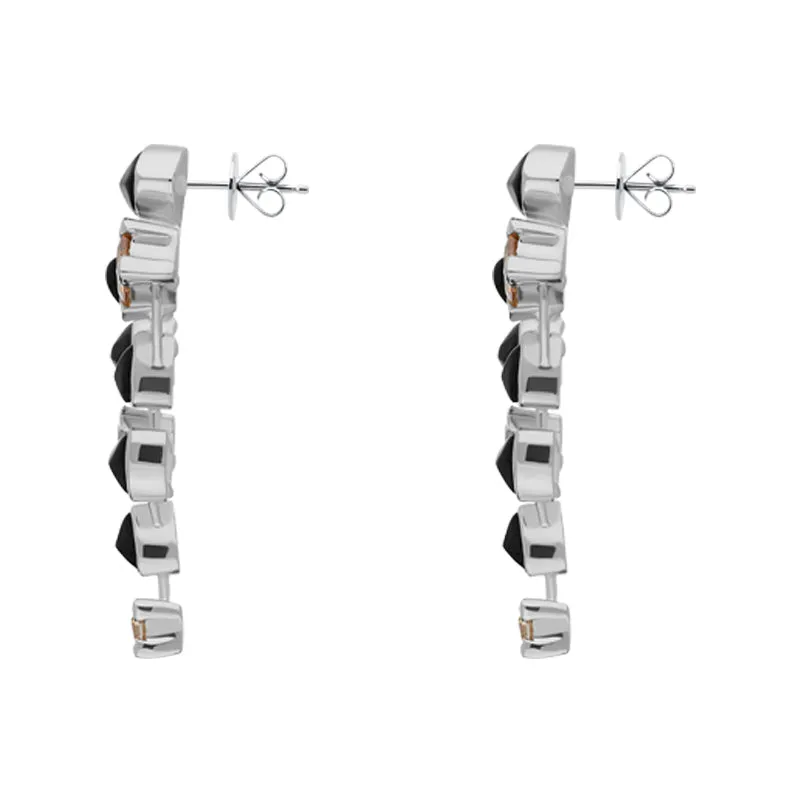 Sterling Silver Whitby Jet Cubic Zirconia Triangle Drop Earrings D sold by C.W. Sellors product image thumbnail 2