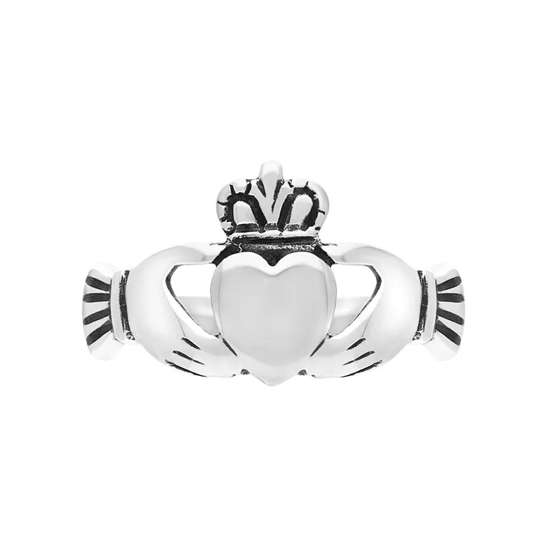 9ct White Gold Claddagh Ring sold by C.W. Sellors product image thumbnail 2