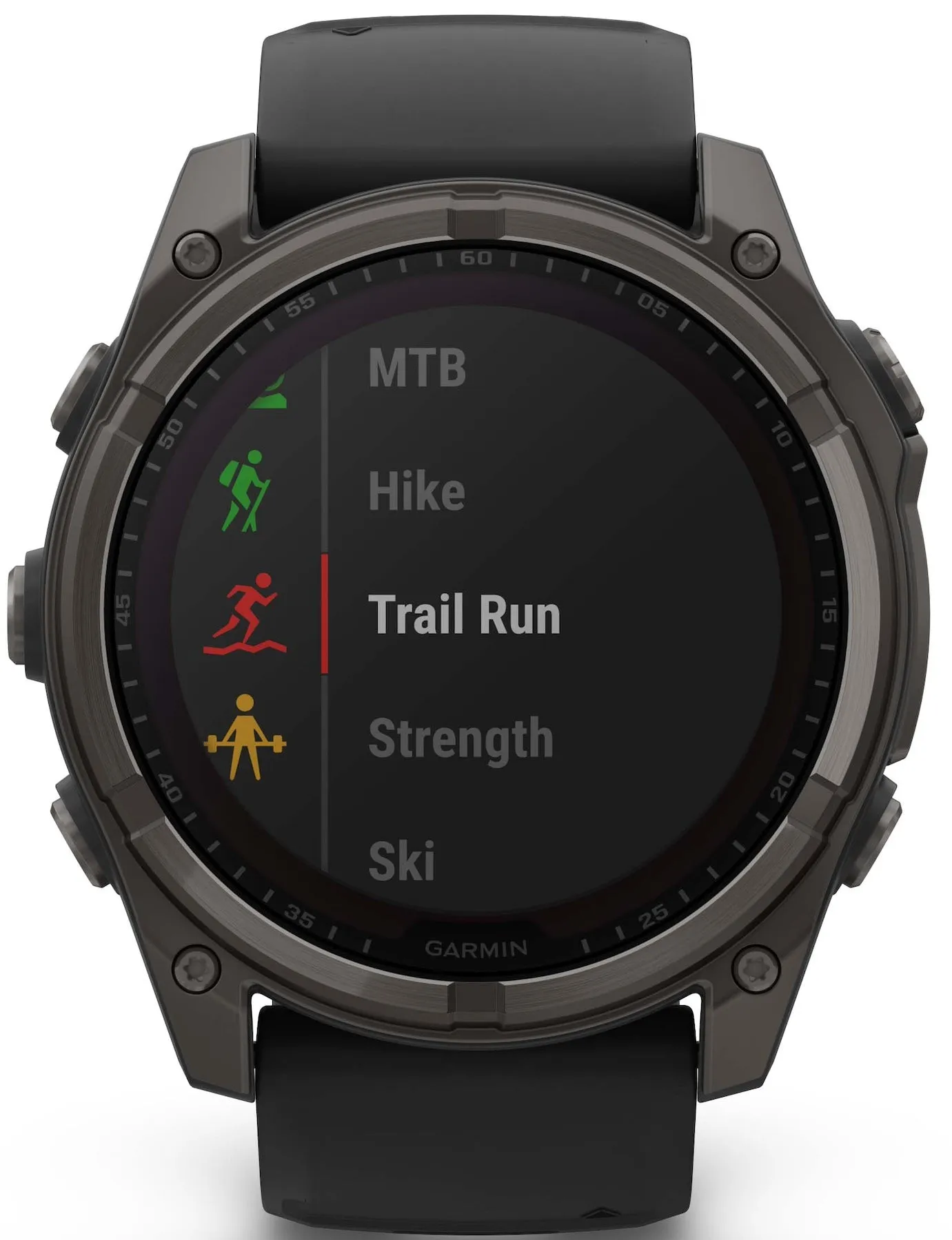 Garmin Fenix 8 51mm Sapphire Solar Carbon Grey DLC Titanium Black Pebble Grey Silicone Watch sold by C.W. Sellors product image thumbnail 3