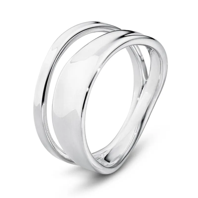 Georg Jensen Marcia Sterling Silver Ring D sold by C.W. Sellors