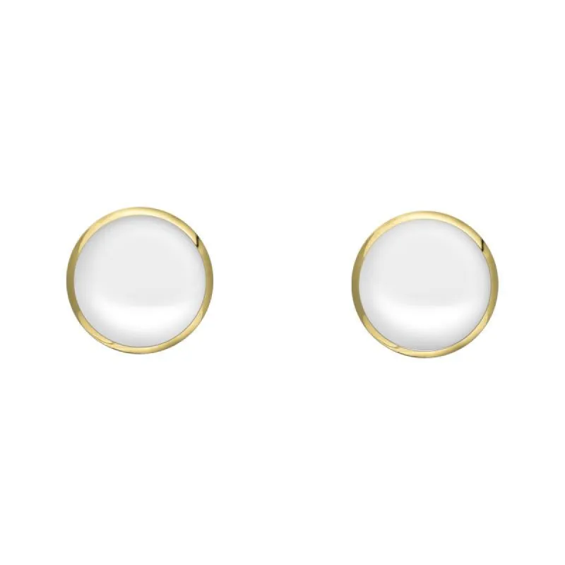 9ct Yellow Gold Bauxite 4mm Classic Small Round Stud Earrings sold by C.W. Sellors
