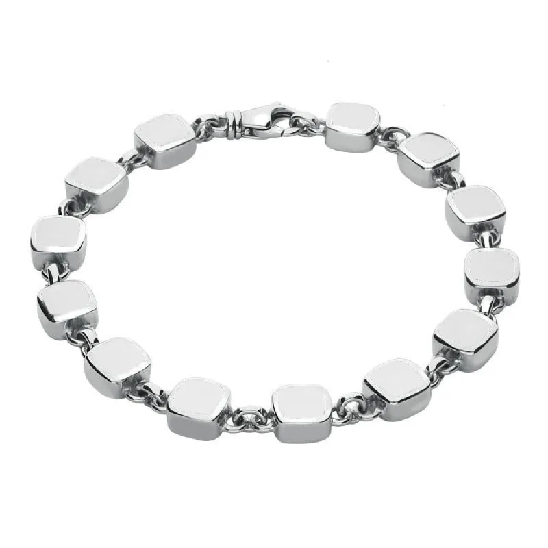 Sterling Silver Bauxite Square Small Cushion Bracelet sold by C.W. Sellors
