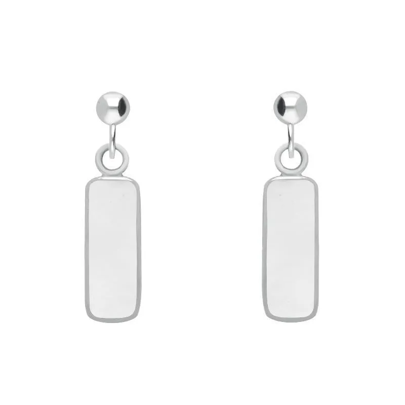 Sterling Silver Bauxite Oblong Drop Earrings sold by C.W. Sellors