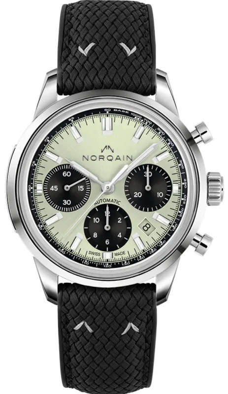 Norqain Freedom 60 Chrono 40mm Pistachio Rubber Limited Edition made by C.W. Sellors