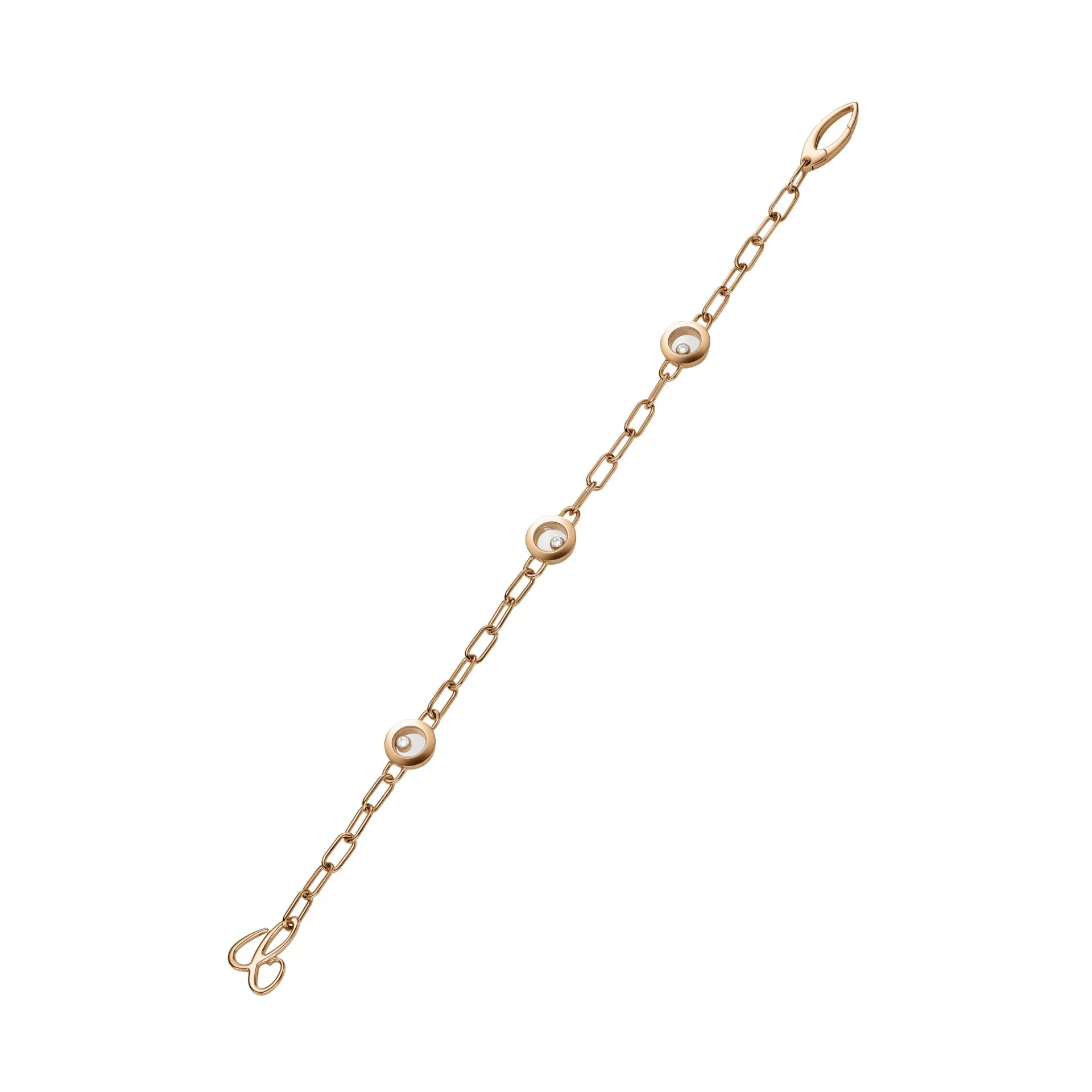 Chopard Happy Diamonds Icons 18ct Rose Gold 0.15ct Diamond Bracelet sold by C.W. Sellors product image thumbnail 2